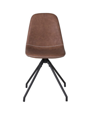 Venture Design Polar Spisebordsstol     Drejefunktion Brun Pu Og Sort  Metal