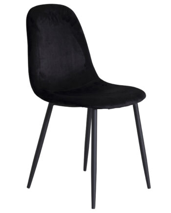 Venture Design Polar Spisebordsstol Sort Velour Og Sort Metal