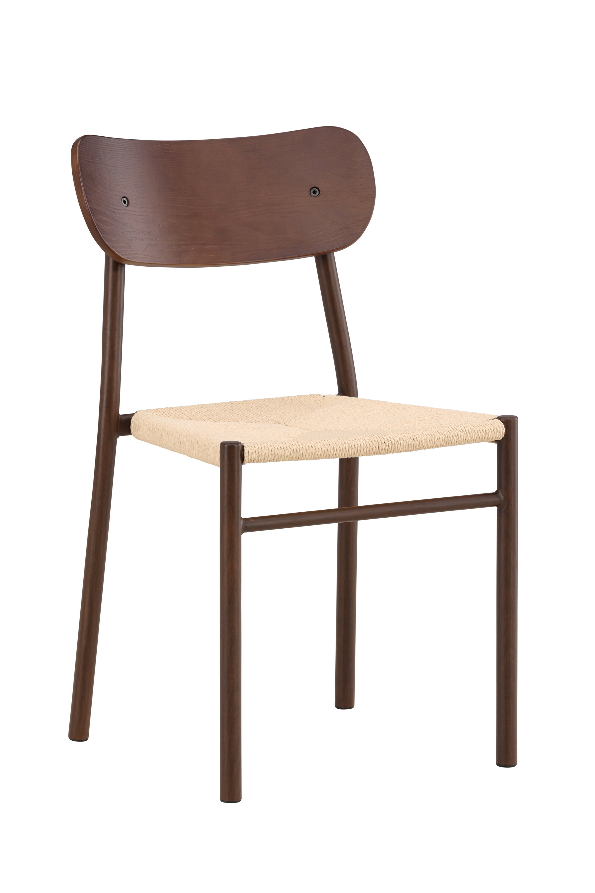 Venture Design Polly Spisebordsstol Beige Reb  Mocca Krydsfinér Og Stål