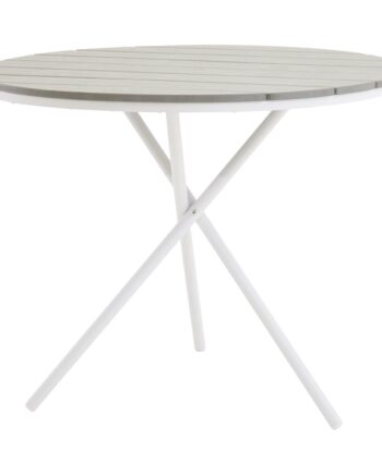 Venture Design Rund Parma Udendørs Cafébord Grå  Hvid Aluminium  ø90