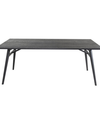Venture Design Sleek Spisebord     Udtræk Sort Egetræsfiner Og Sort Metal  190x95
