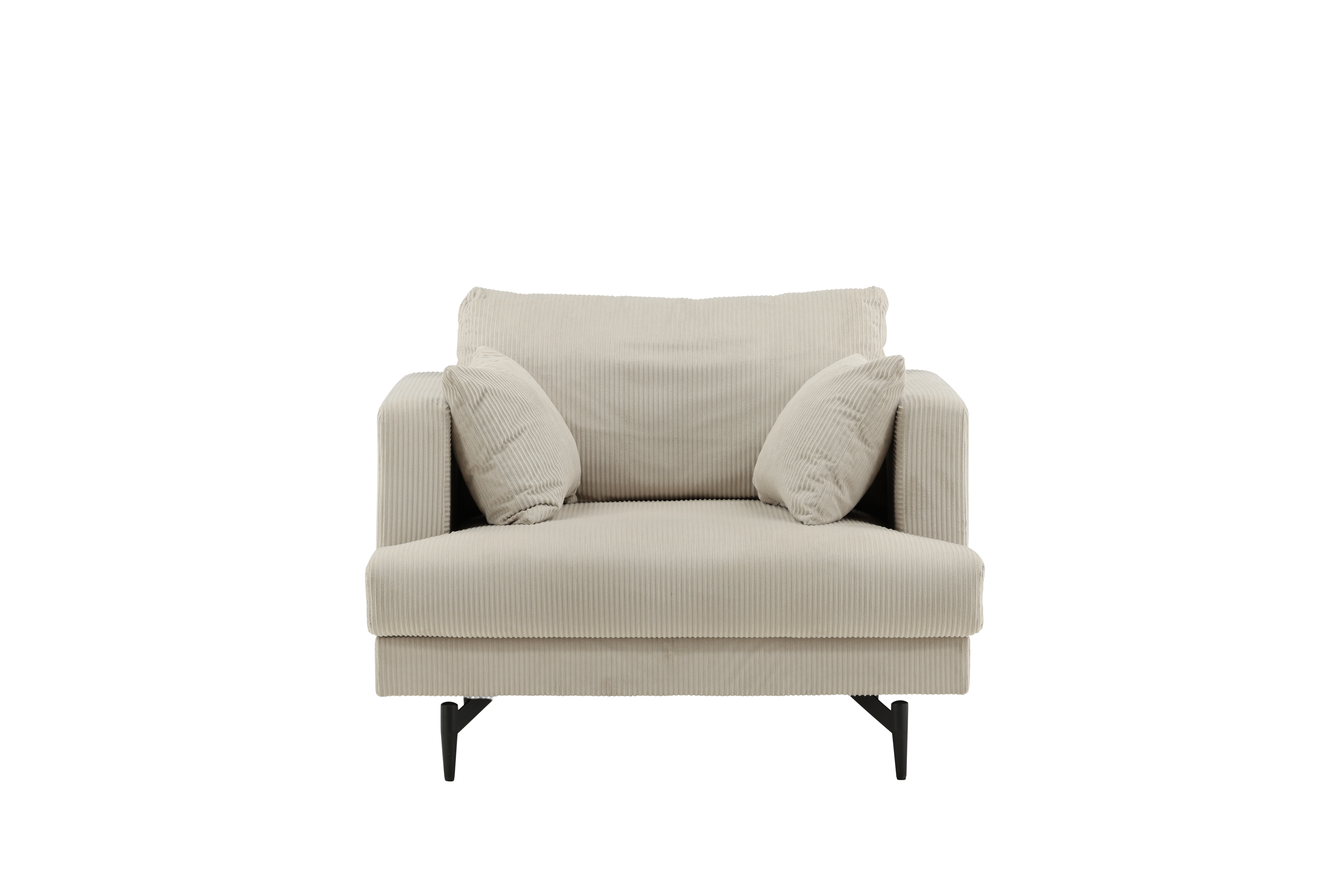 Venture Design Sofia Lænestol Beige Fløjl Og Sort Stål