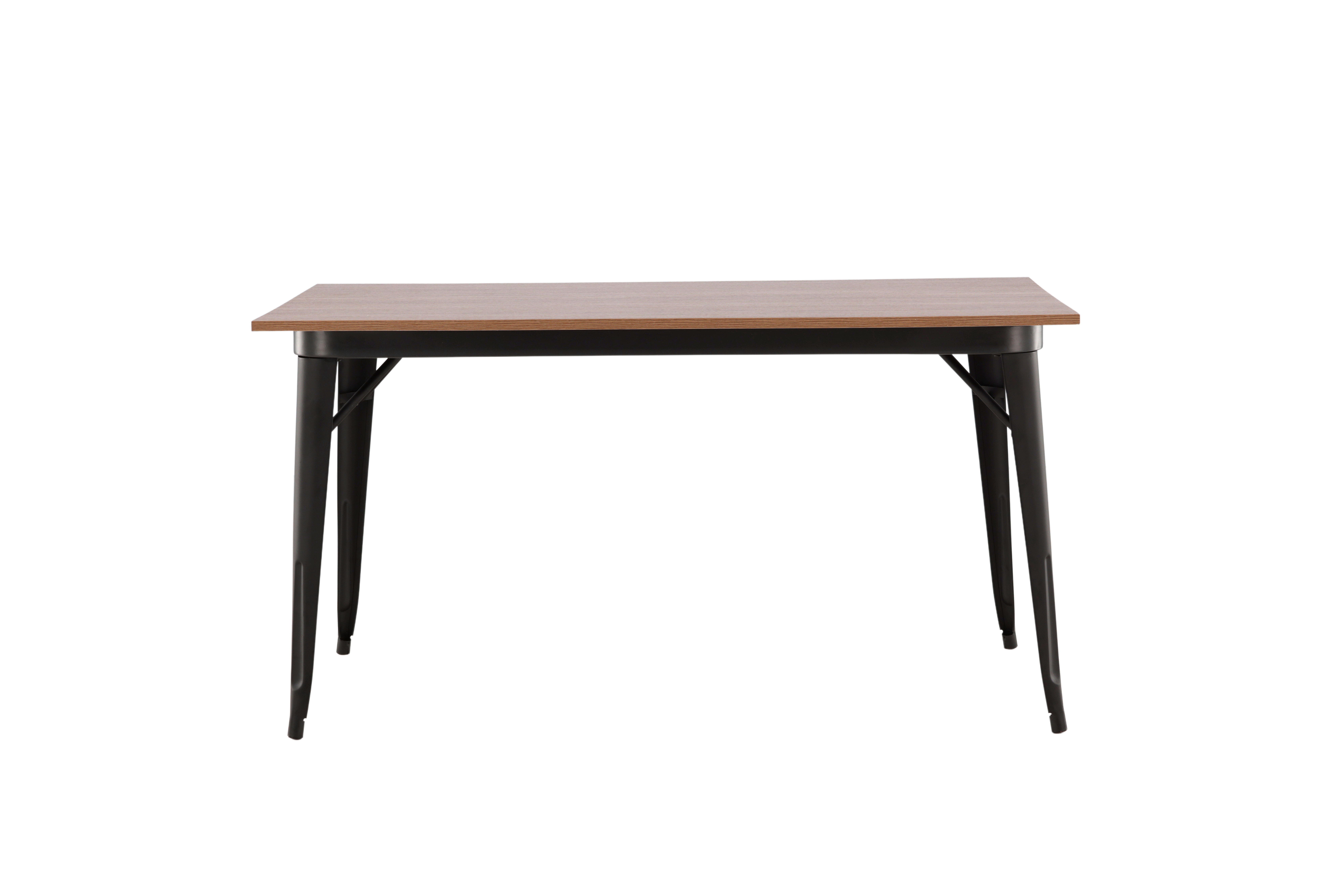 Venture Design Tempe Spisebord  Rektangulær Valnød Mdf Og Sort Stål  140x80
