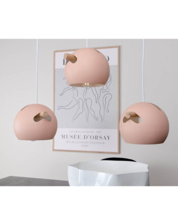 Venture Design Tubbie Loftlampe Natur Træ Og Lyserød Jern