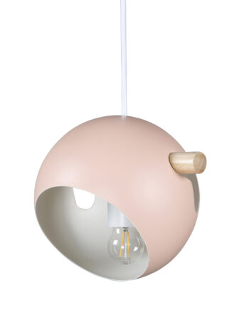 Venture Design Tubbie Loftlampe Natur Træ Og Lyserød Jern