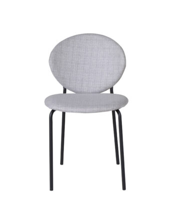 Venture Design Vault Spisebordsstol Grå Polyester Og Sort Metal