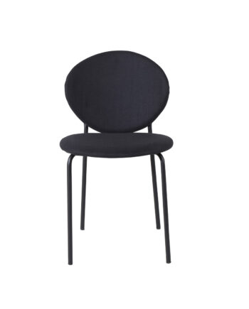 Venture Design Vault Spisebordsstol Sort Polyester Og Sort Metal