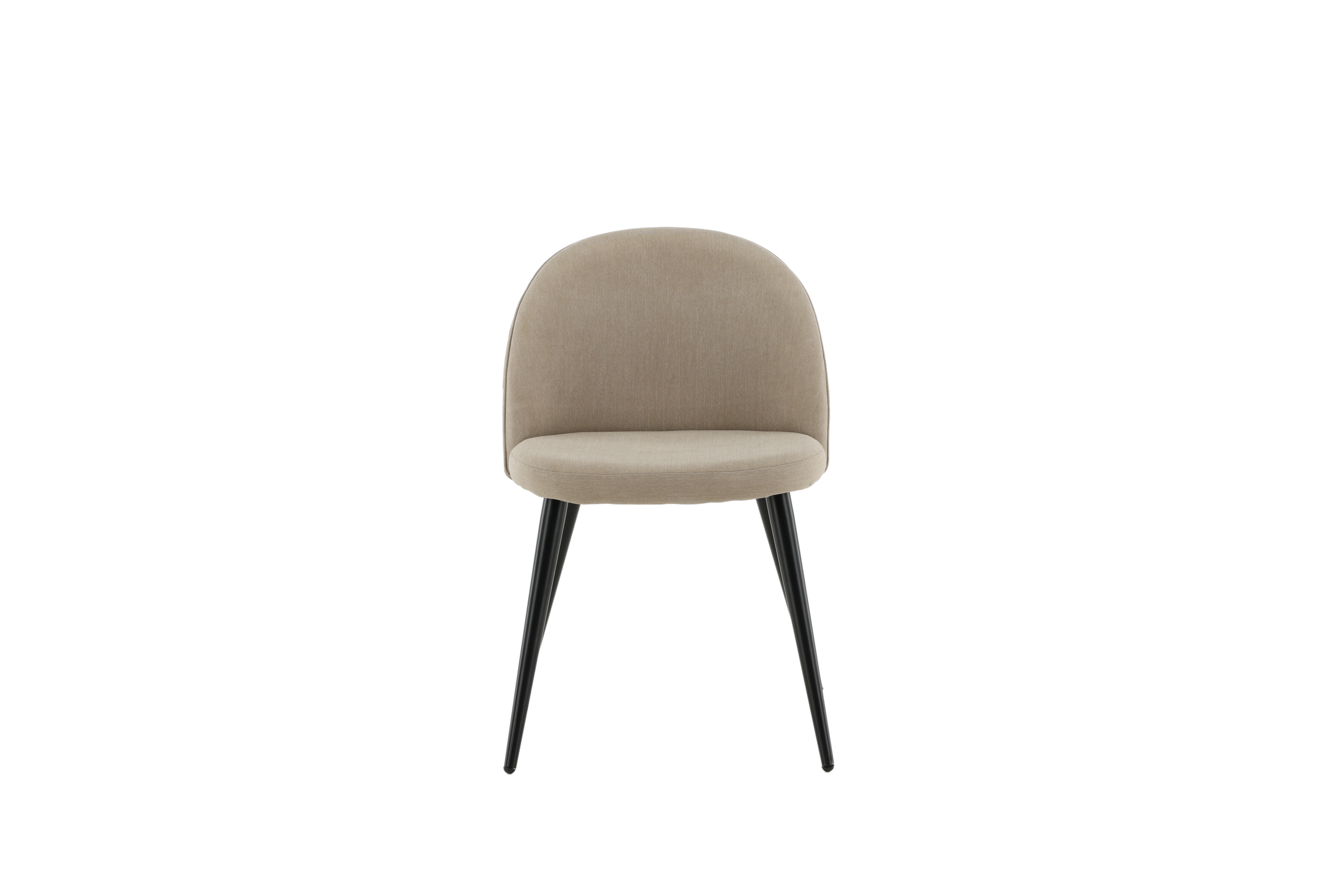 Venture Design Velvet Stitches Spisebordsstol Beige Polyesterhør Og Sort Stål