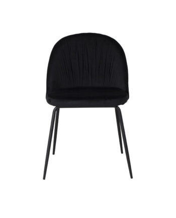 Venture Design Wrinkles Spisebordsstol Sort Velour Og Sort Metal