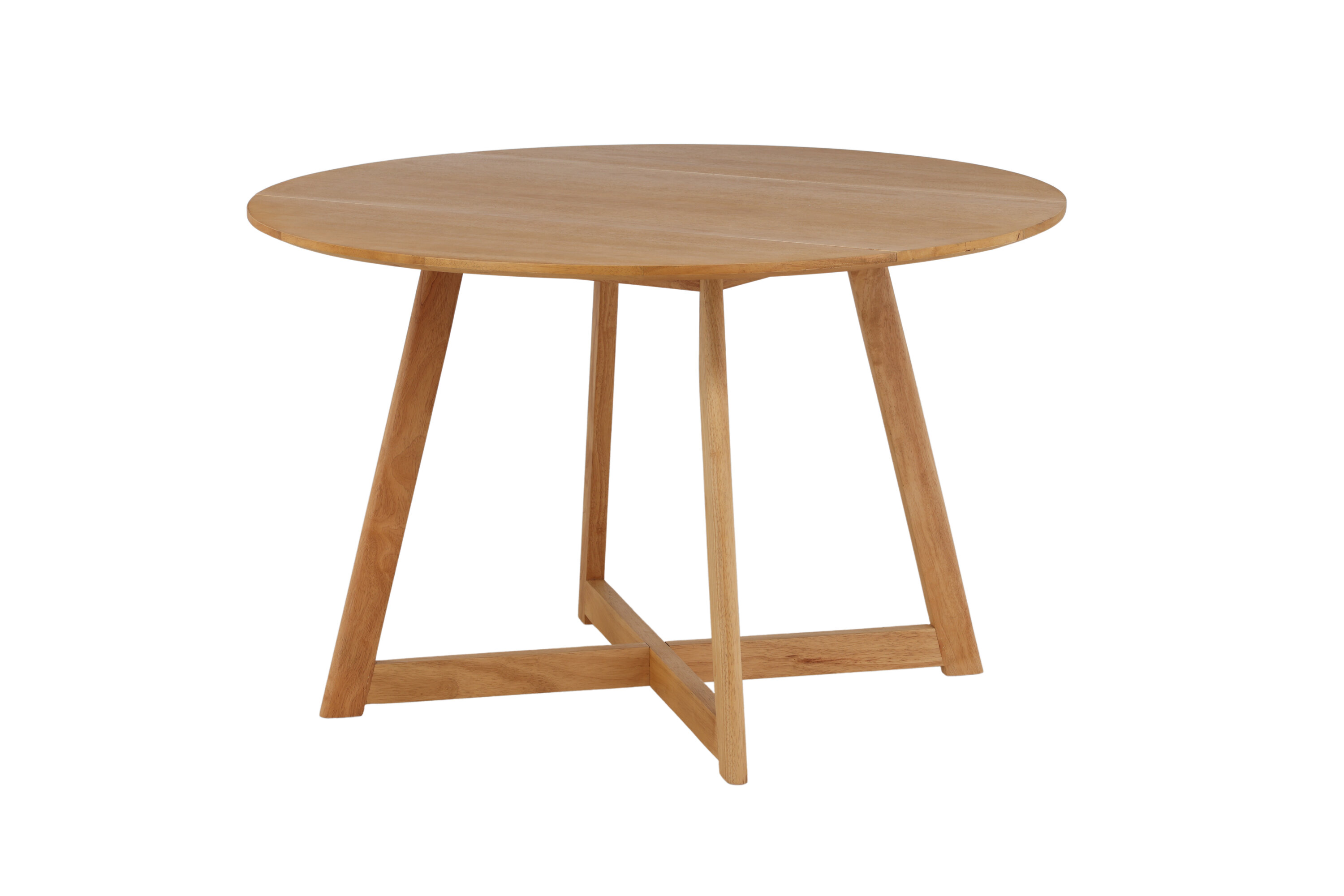 Venture Design Yakidon Spisebord     Klap  Rund Gummitræ Mdf Med Egetræslook  ø120
