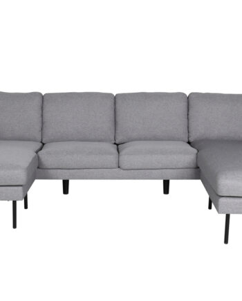 Venture Design Zoom  -sofa Grå Polyester Og Og Sort Stål
