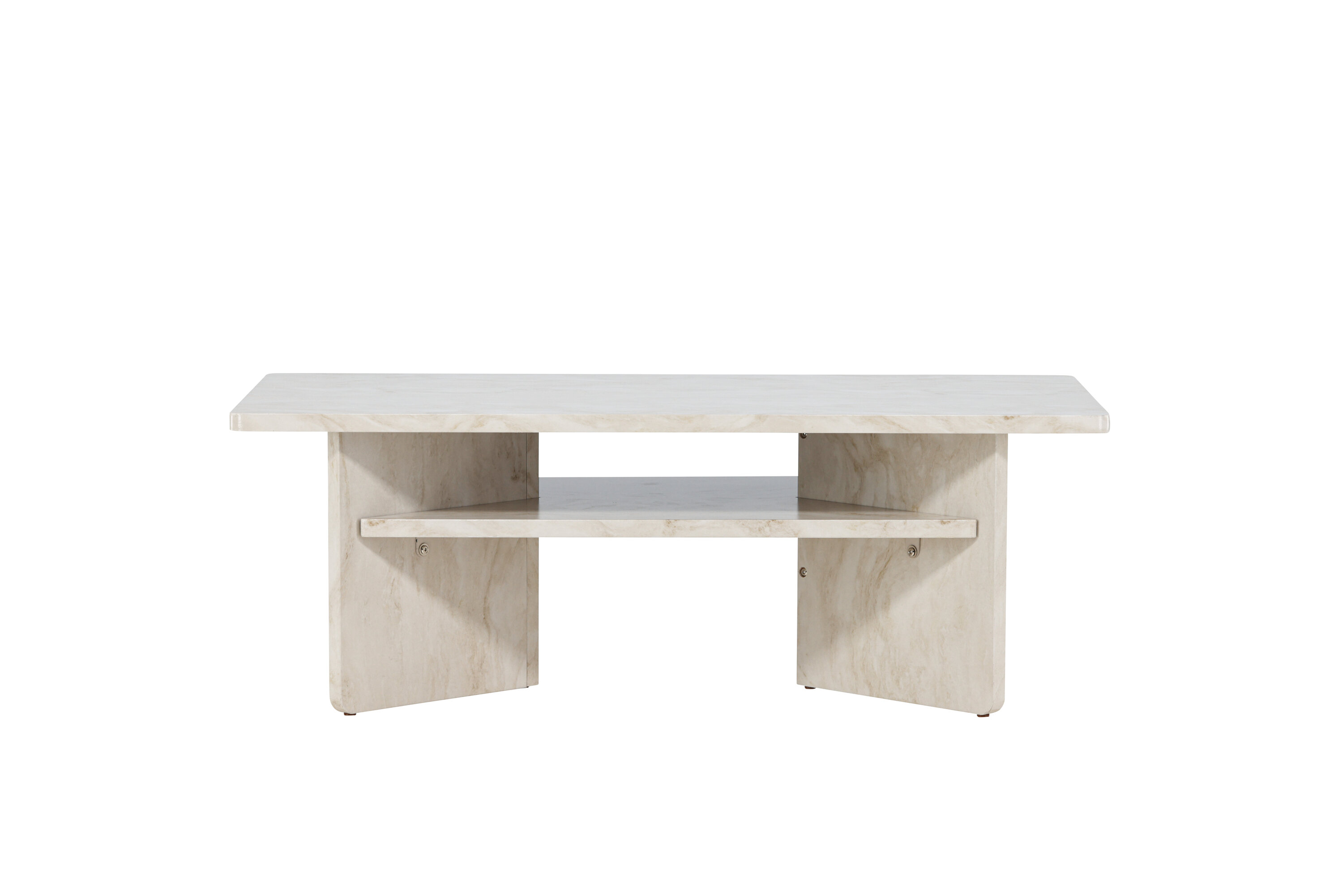 Venture Design ålesund Sofabord     Hylde  Rektangulær Beige Marmor Look Mdf  120x60