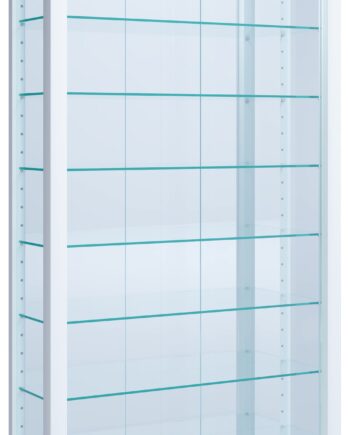 Vitrineskab Med Spejl   Inkl  Led Lys  115   59   18 Cm  Farve: Hvid