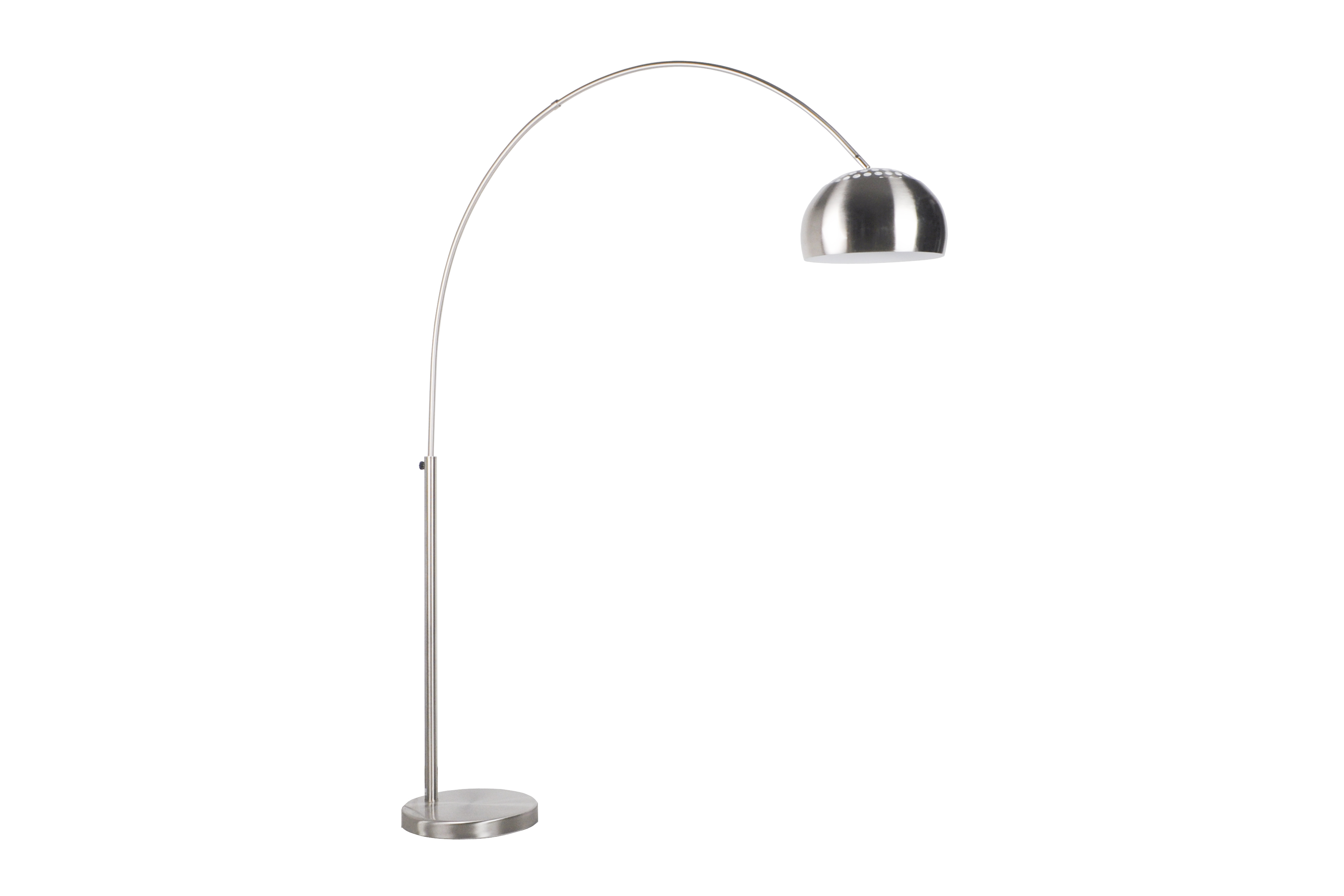 White Label Living Bow Gulvlampe Sølv Jern