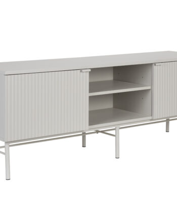 White Label Living Cayo Lav Tv-bord       Låger Og   Hylder Hvid Mdf Og Hvid Jern  155x40