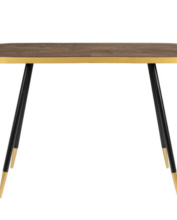 White Label Living Denise Konsolbord  Oval Brun Askefinér Og Metal  121x41
