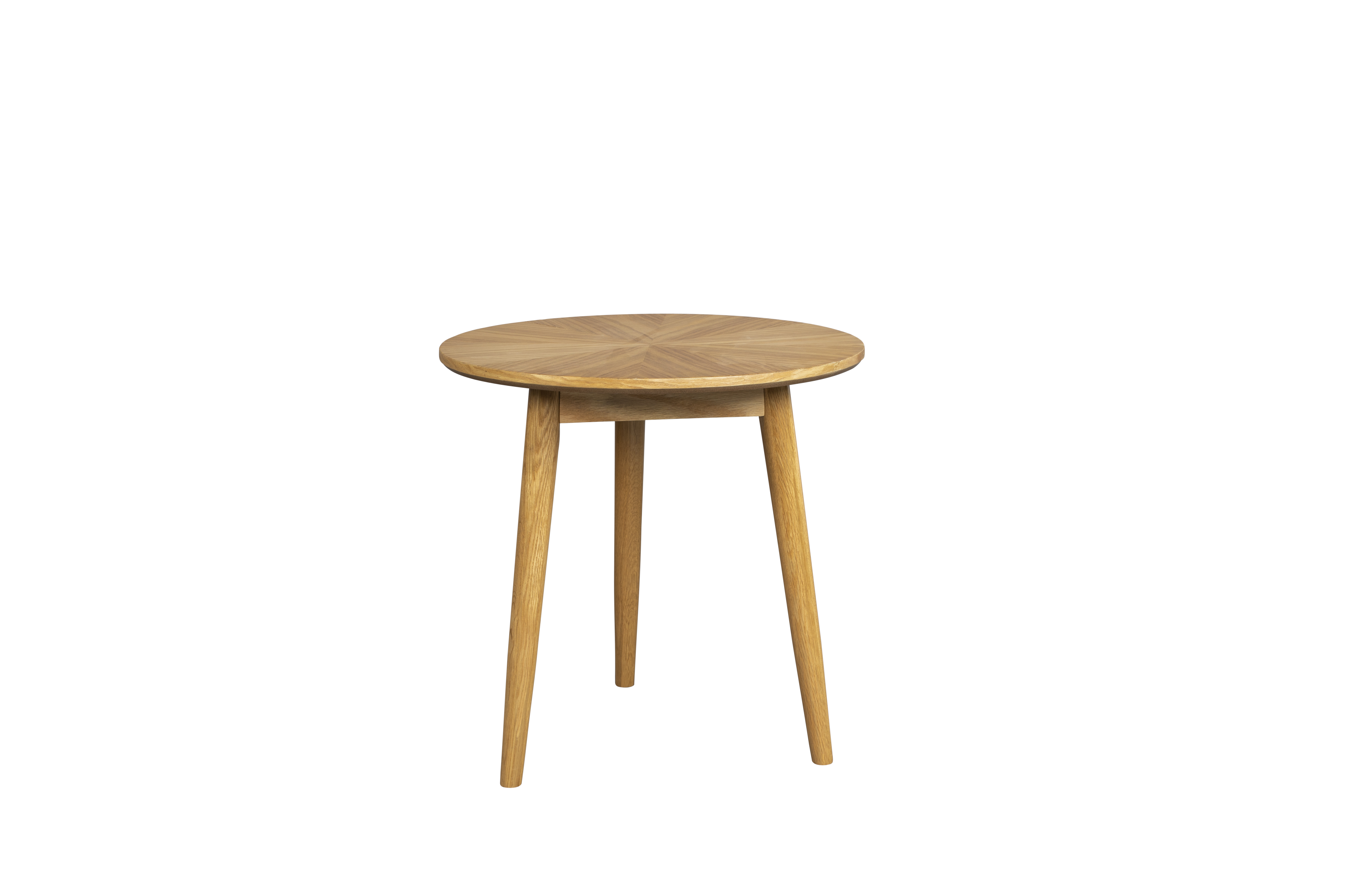 White Label Living Fabio Sidebord  Rund Natur Egefinér Og Egetræ  ø50