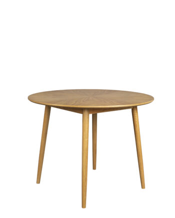 White Label Living Fabio Spisebord  Rund Natur Egefinér Og Egetræ  ø100