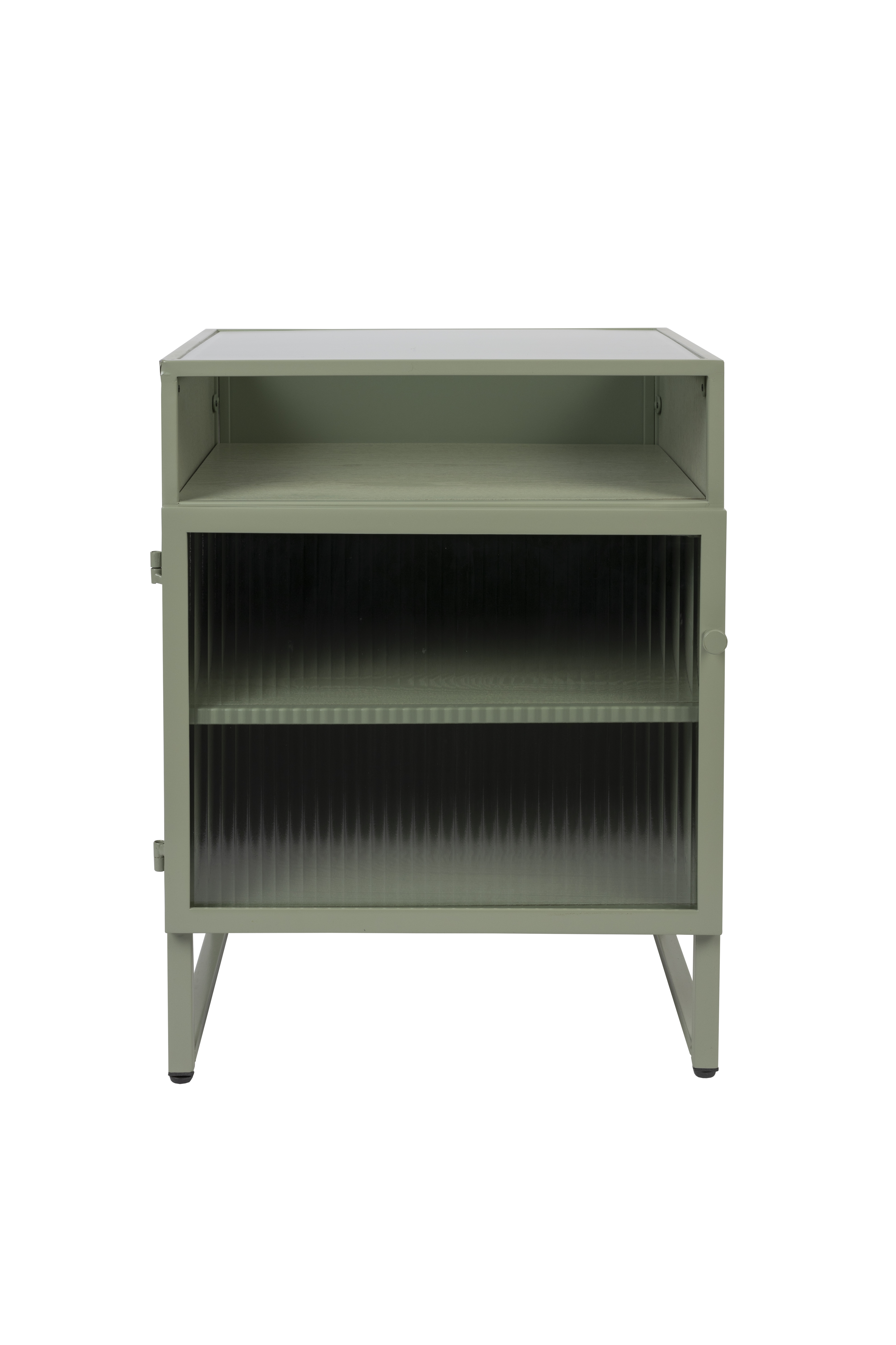White Label Living Herbe Lille Skab       Låge Og Hylder Lysegrøn Mdf Metal