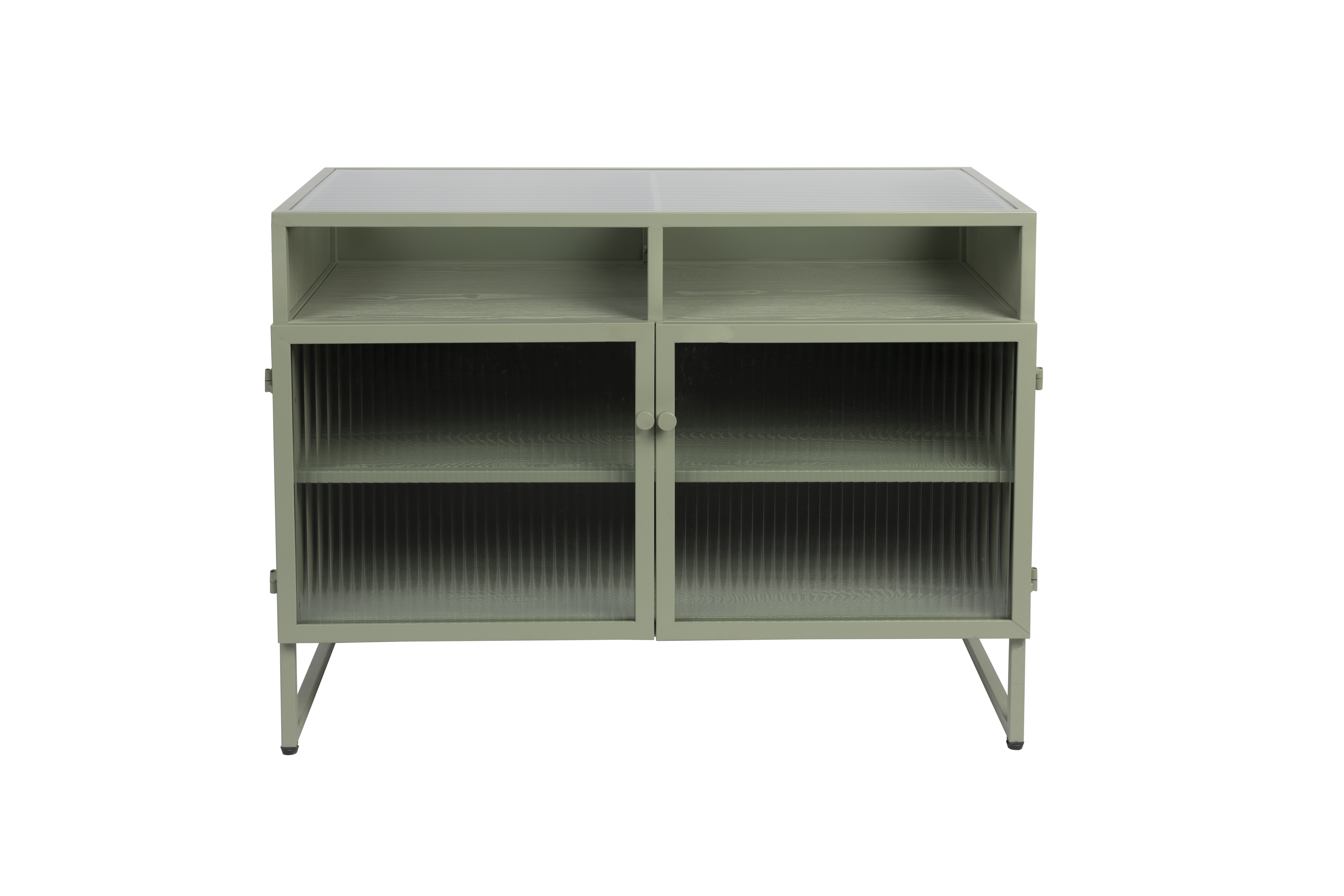 White Label Living Herbe Medium Skab       Låger Og Hylder Lysegrøn Mdf Metal