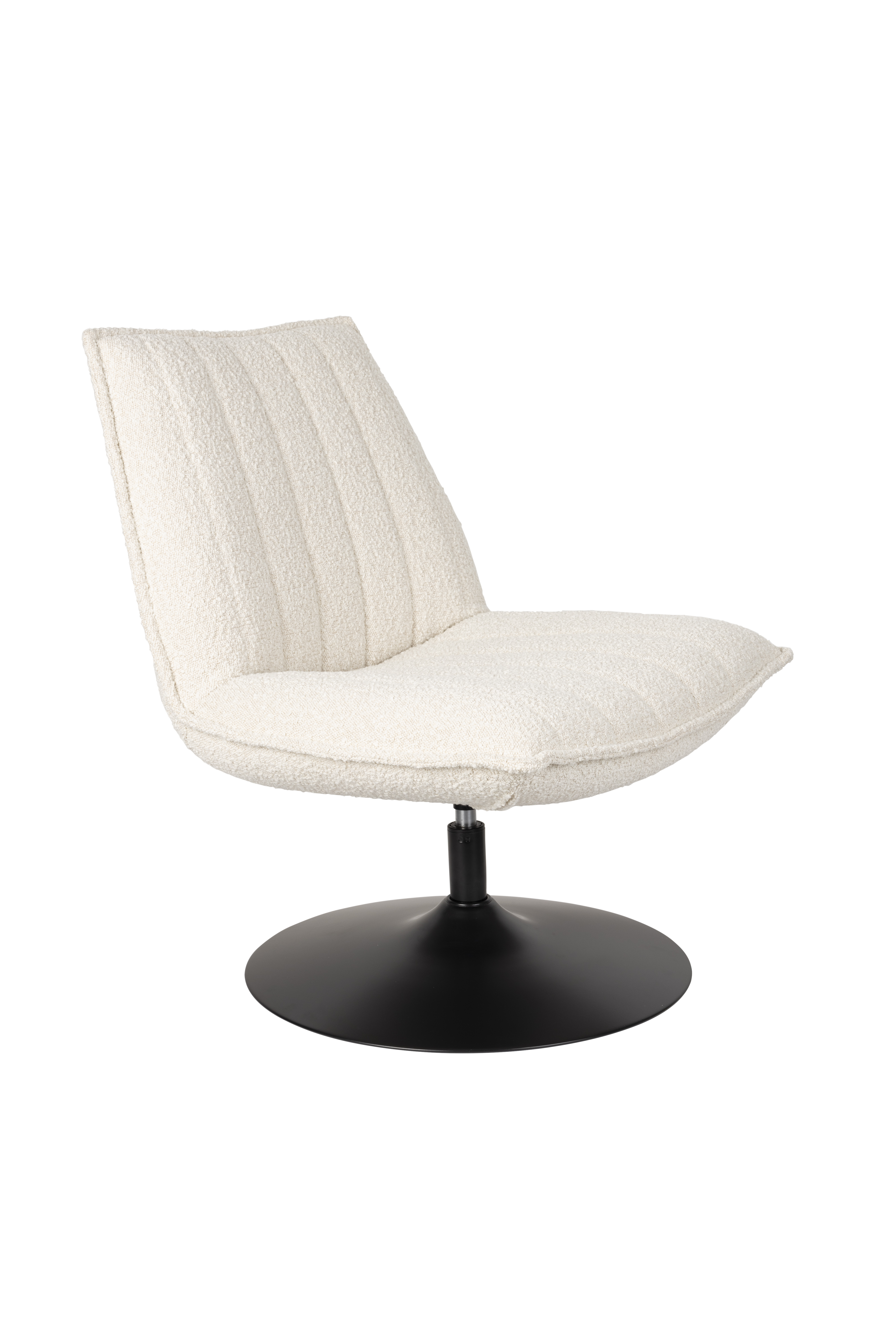 White Label Living Jax Loungestol Offwhite Bouclé Og Metal