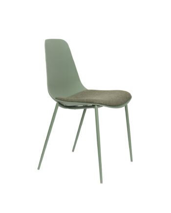 White Label Living Jeffrey Spisebordsstol Grøn Polypropylen Og Metal