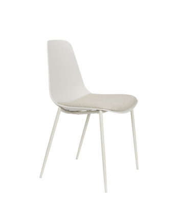 White Label Living Jeffrey Spisebordsstol Hvid Polypropylen Og Metal