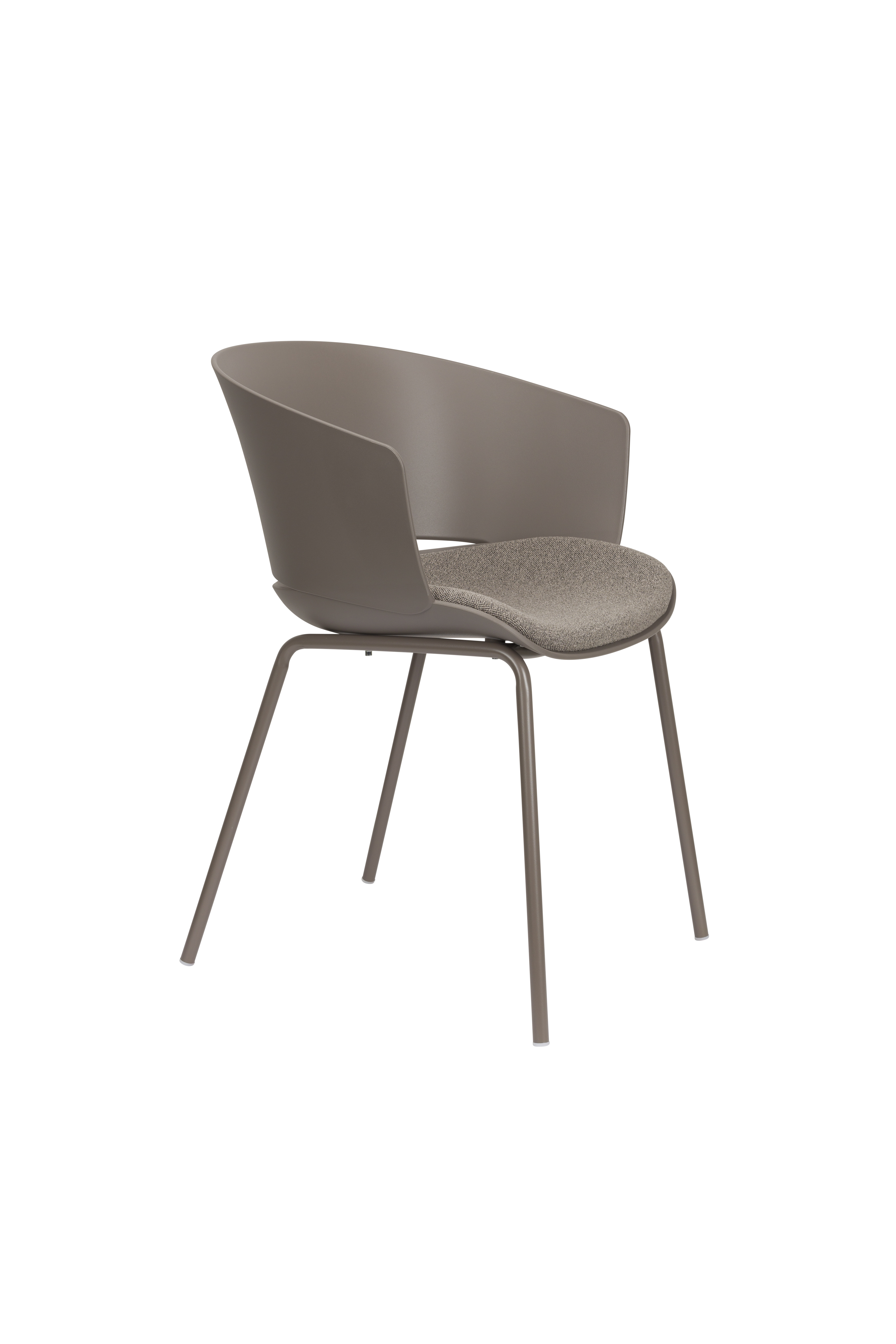 White Label Living Jessica Spisebordsstol     Armlæn Grå Polypropylen Polyester Metal