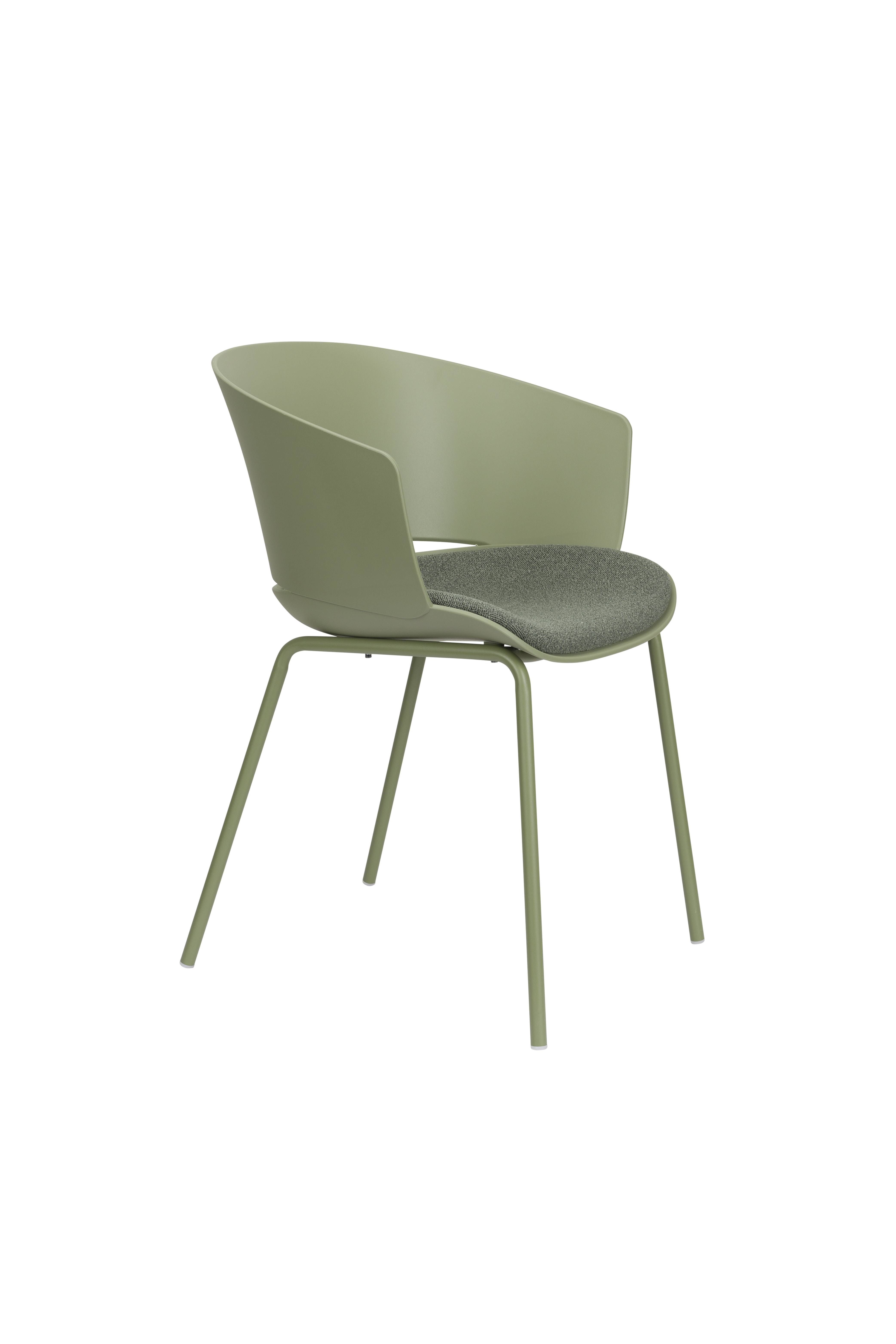 White Label Living Jessica Spisebordsstol     Armlæn Grøn Polypropylen Polyester Metal