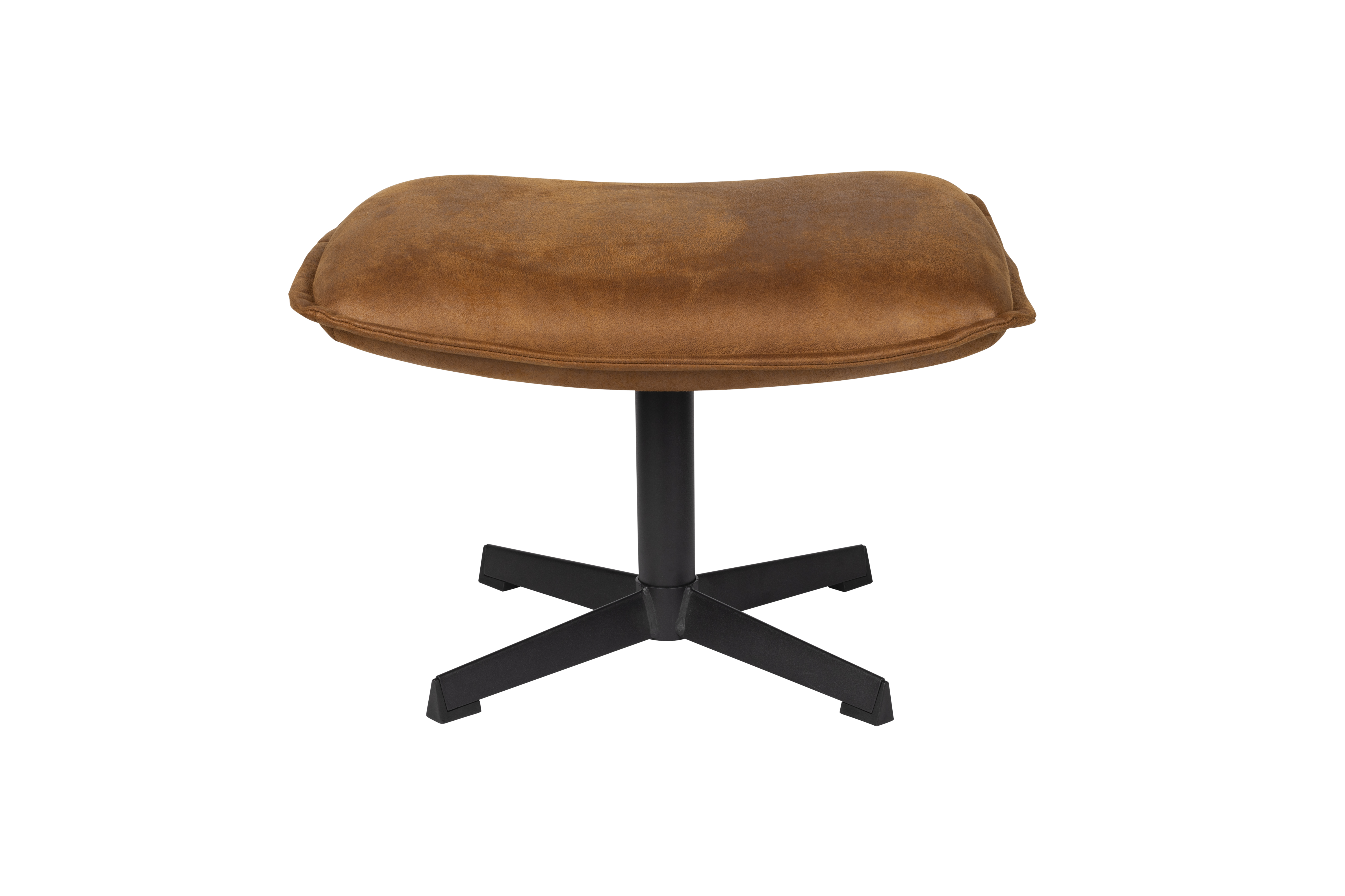 White Label Living John Skammel  Rektangulær Cognac Kunstlæder Og Metal  60x40