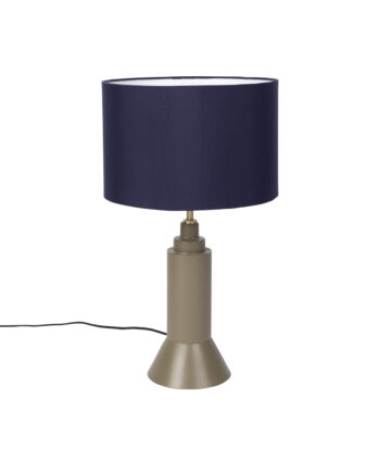 White Label Living Kaja Bordlampe Mørkeblå Skærm Og Jern