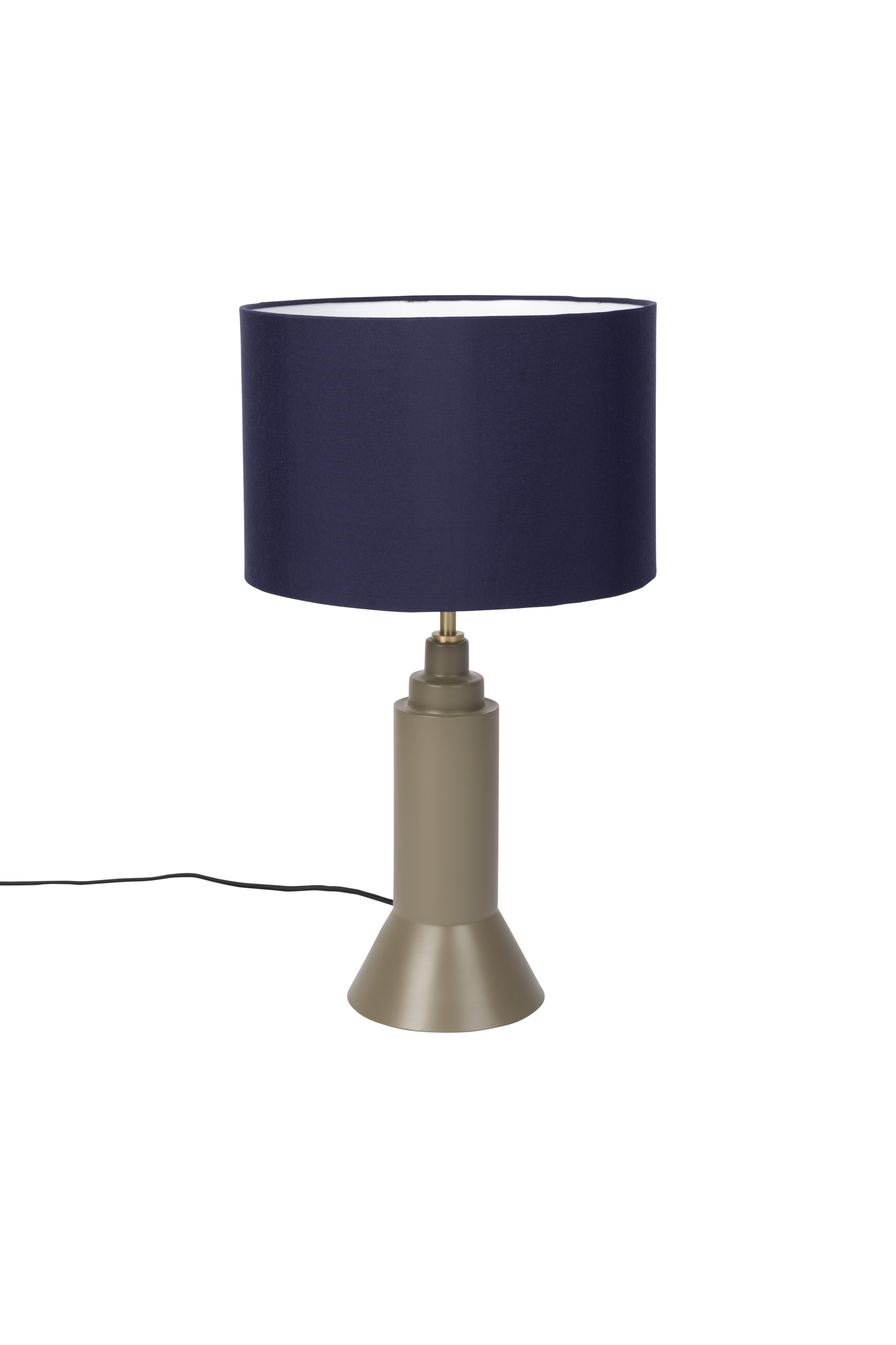 White Label Living Kaja Bordlampe Mørkeblå Skærm Og Jern