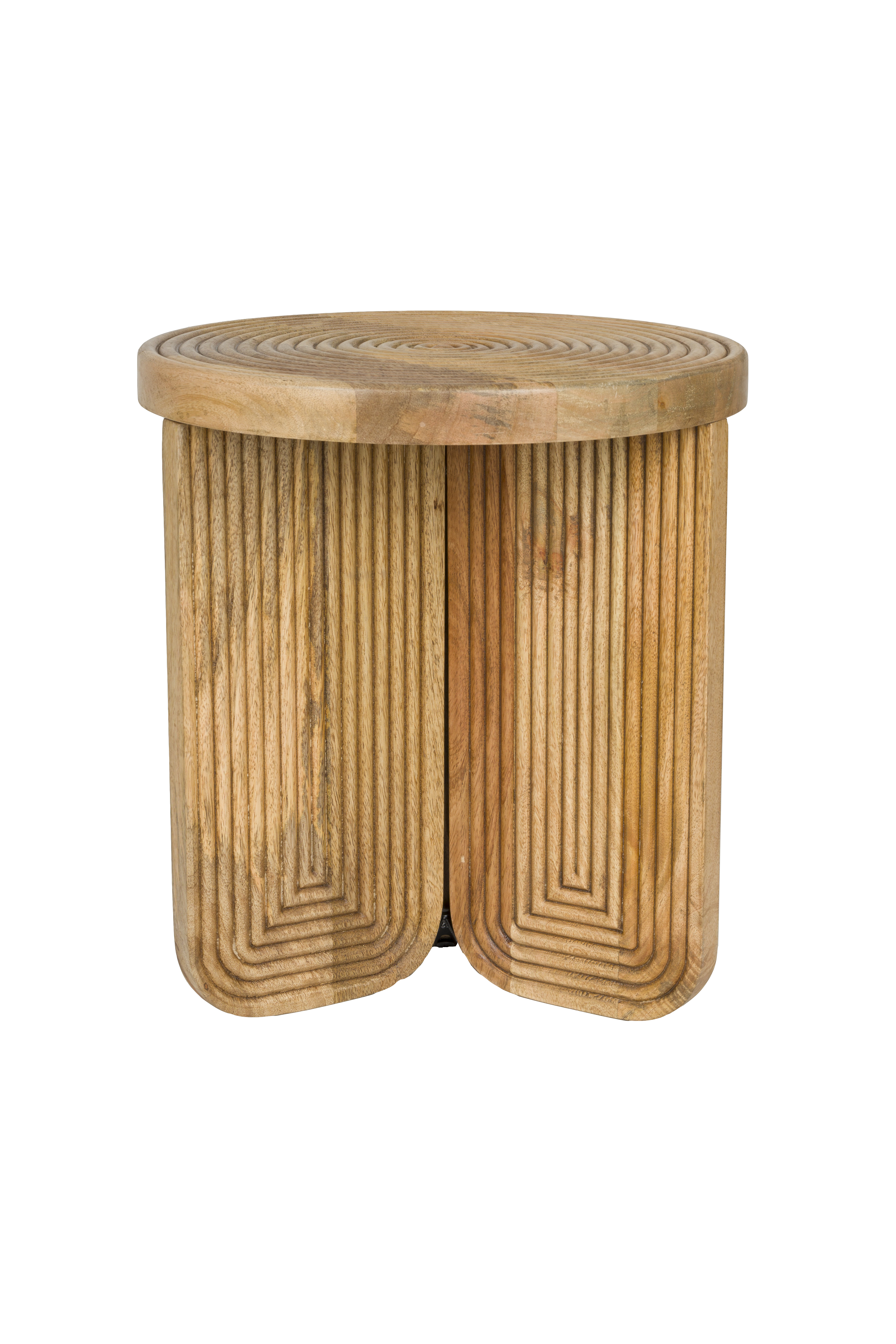 White Label Living Maeze Sidebord  Rund Brun Mangotræ  ø40