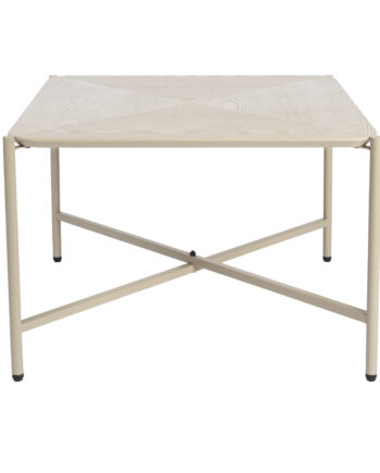 White Label Living Marcio Sofabord  Kvadratisk Beige Mdf Og Metal  40x40