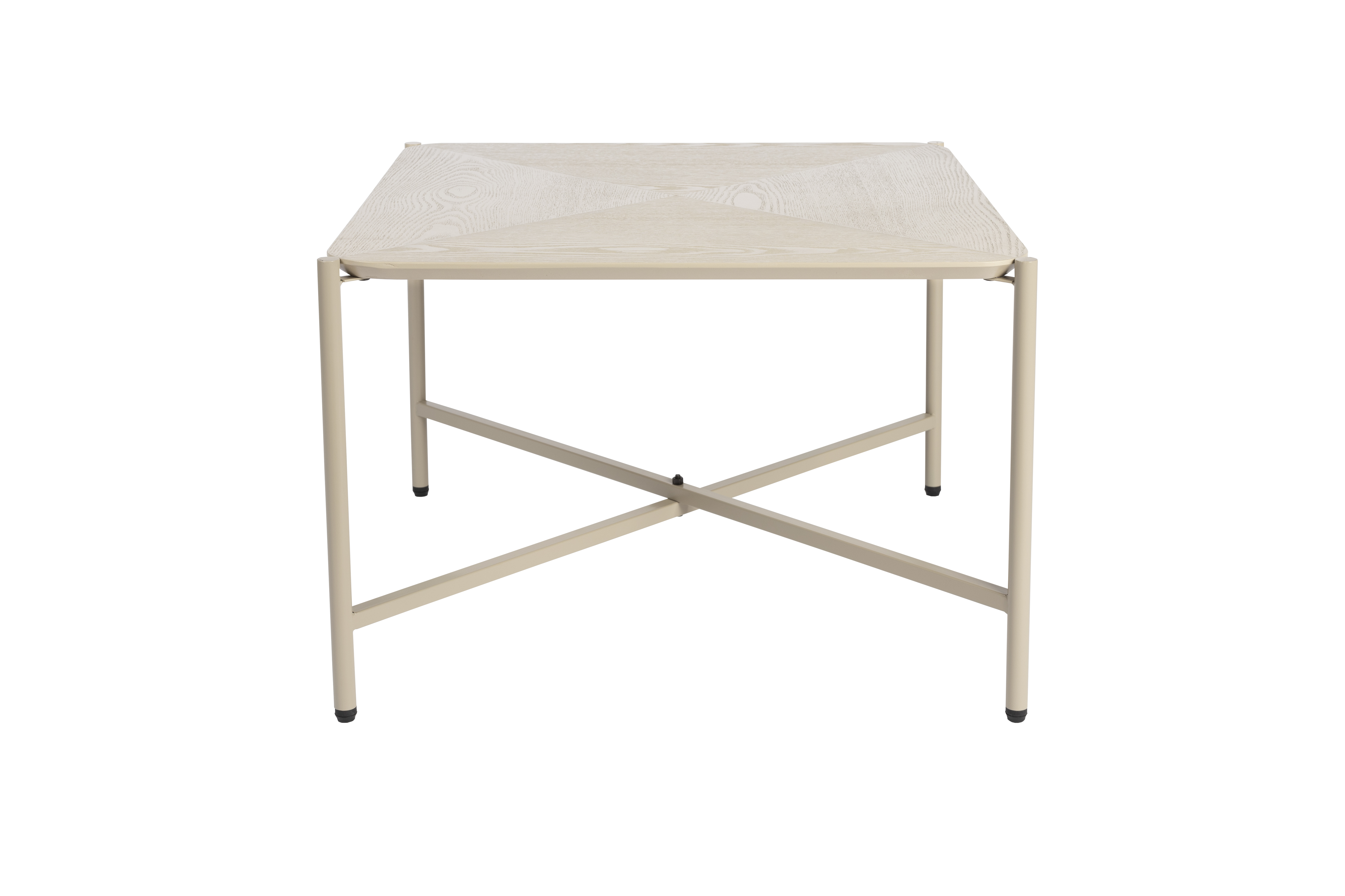 White Label Living Marcio Sofabord  Kvadratisk Beige Mdf Og Metal  40x40