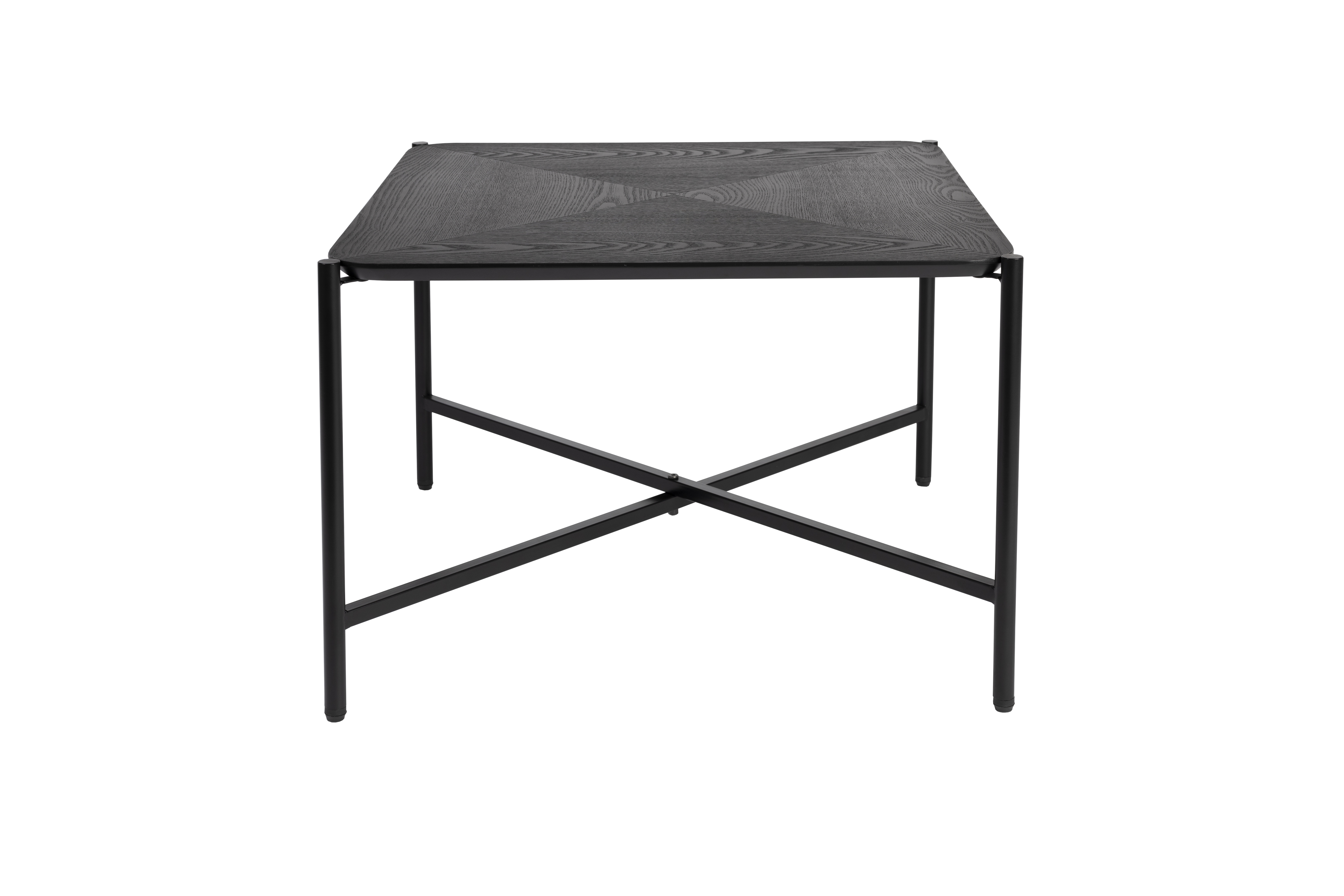 White Label Living Marcio Sofabord  Kvadratisk Sort Mdf Og Metal  40x40