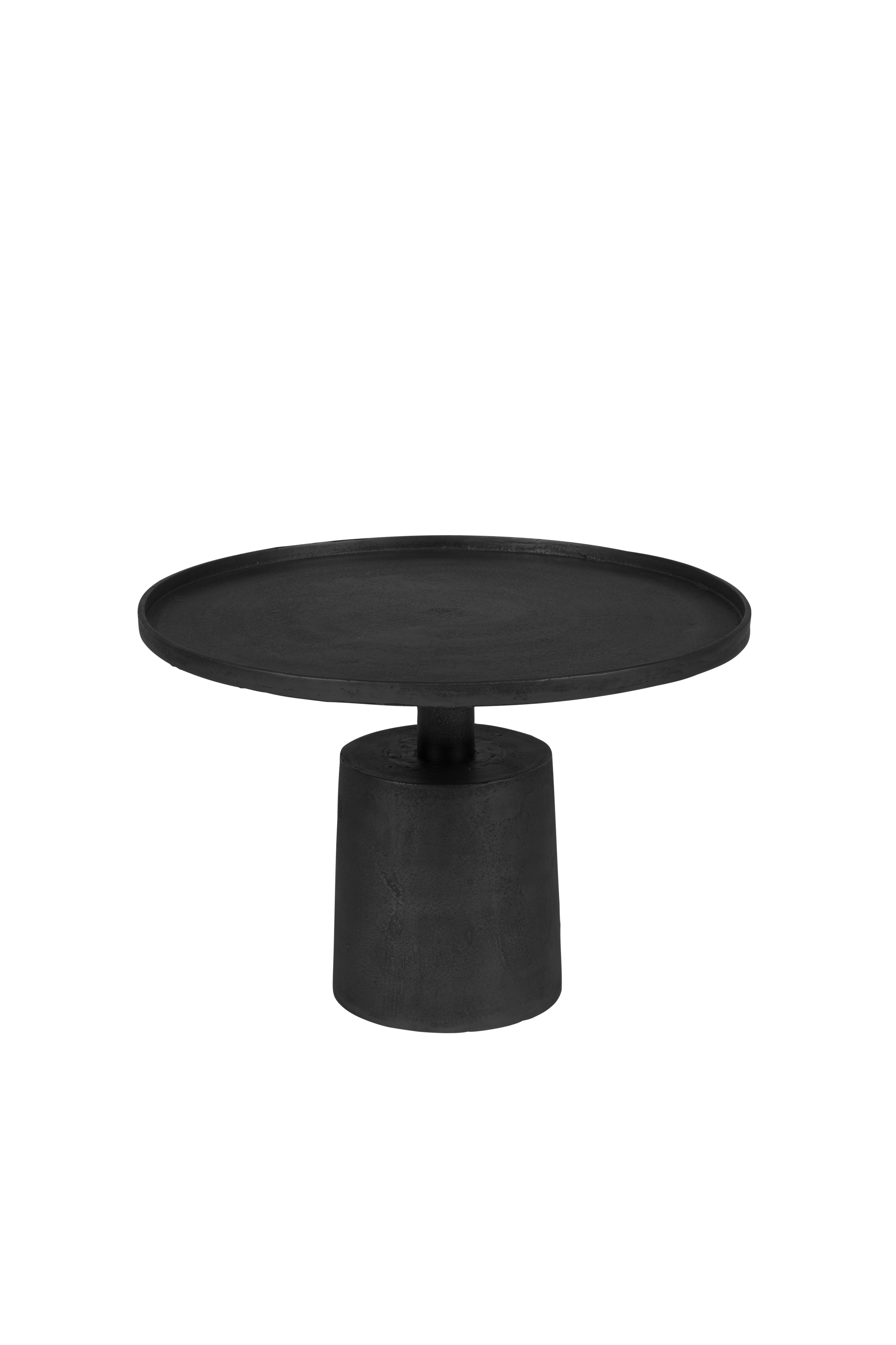 White Label Living Mason Sofabord  Rund Sort Aluminium Metal  ø60