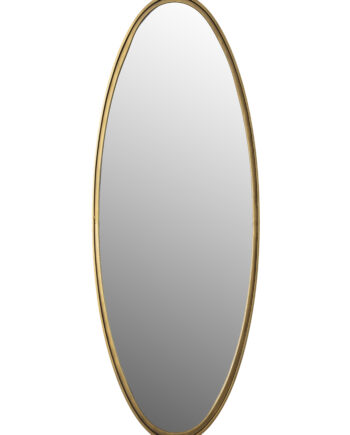 White Label Living Matz   Vægspejl  Oval Spejlglas Og Antik Messing Jern  160x60