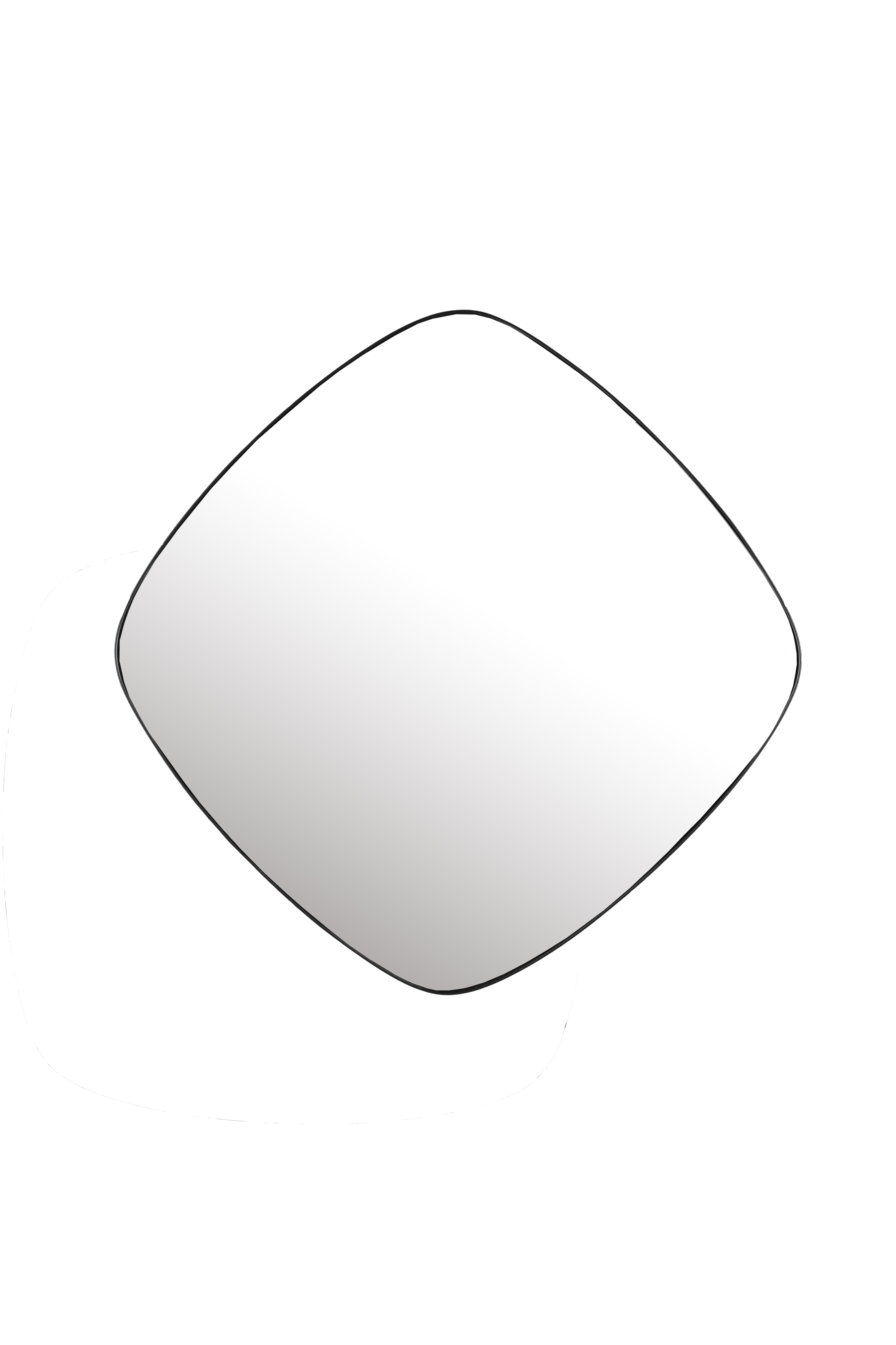 White Label Living Mila Vægspejl  Kvadratisk Spejlglas Og Sort Metal  50x50