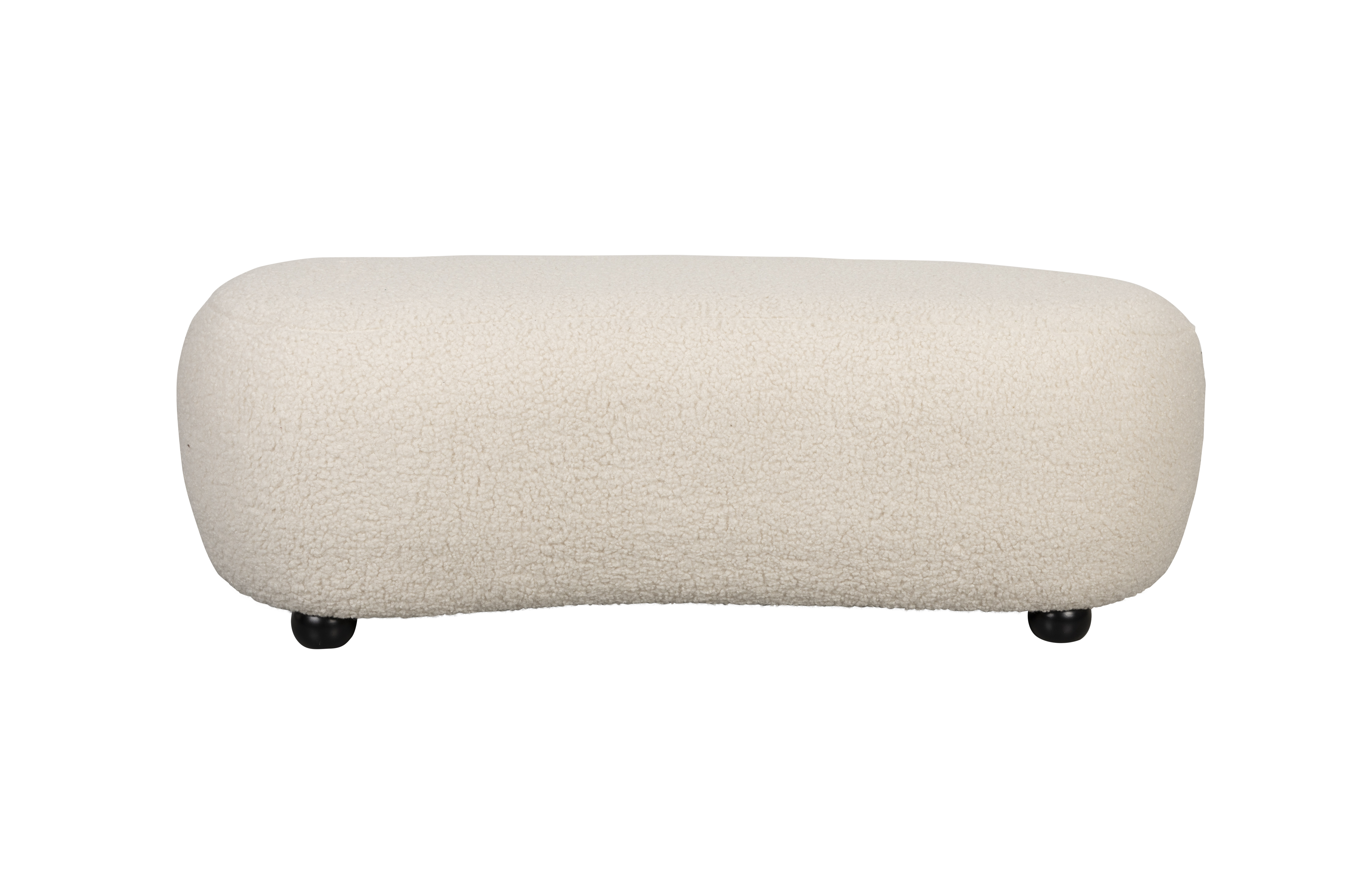 White Label Living Noxx Puf Hvid Polyester Og Mdf  120x46