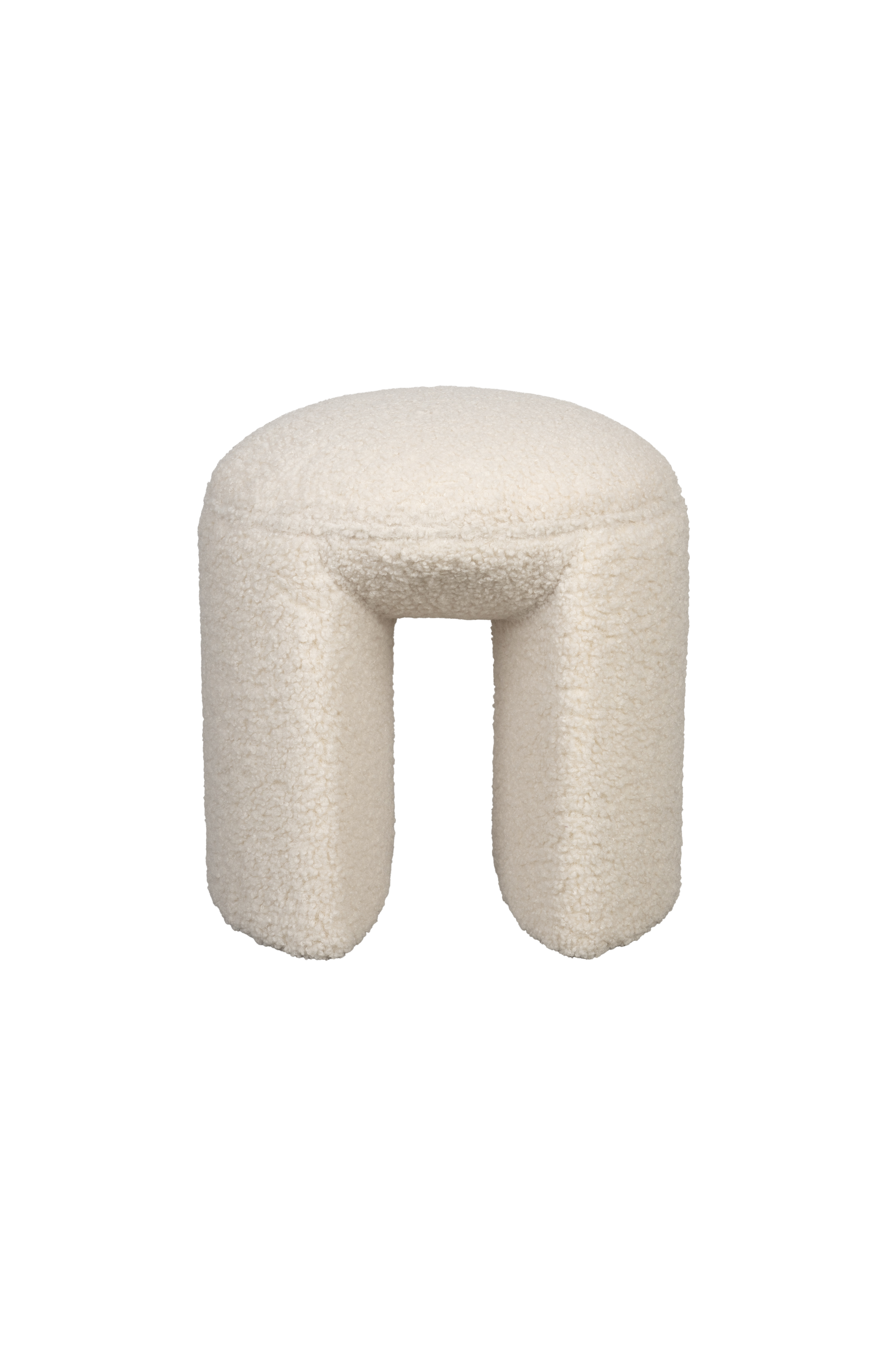 White Label Living Noxx Taburet Hvid Polyester  42x42