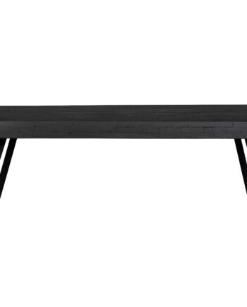White Label Living Suri Spisebord  Rektangulær Sort Teaktræ Og Metal  200x90