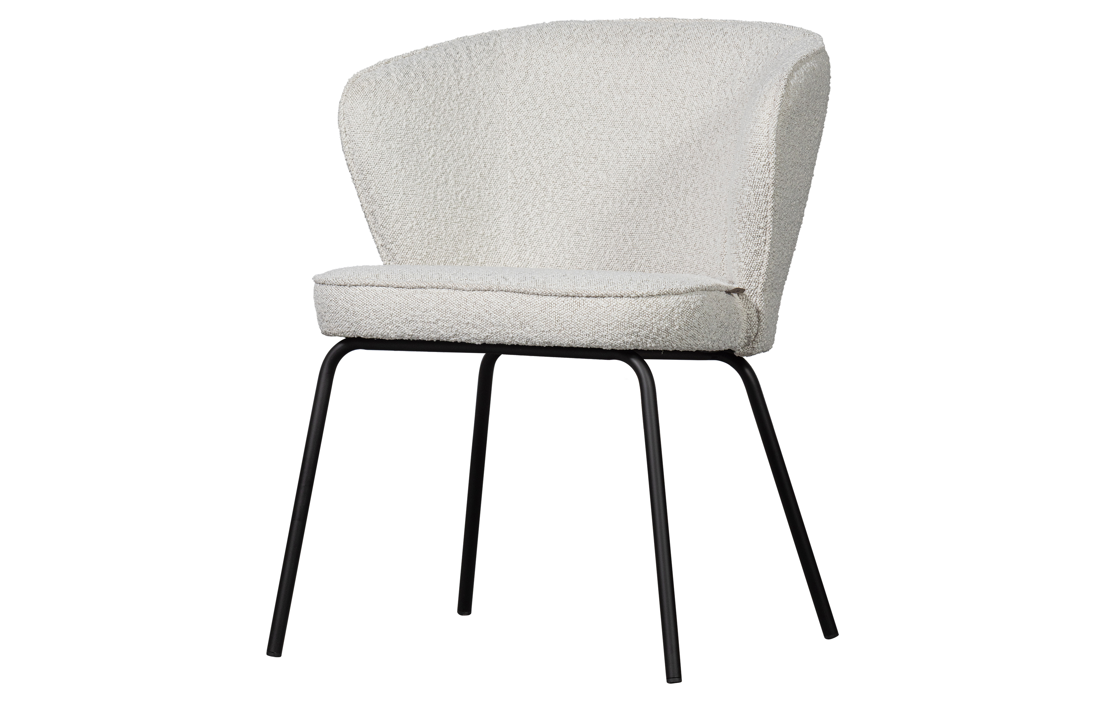 Woood Admit Spisebordsstol Natur Bouclé Polyester Og Sort Metal