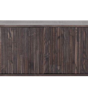 Woood Exclusive New Gravure Tv-bord       Push To Open Låger Espresso Askefinér Sort Metal   :100