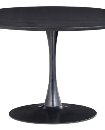 Woood Exclusive Sammy Spisebord  Rund Sort Mdf Og Trompetfod   Stål  ø120