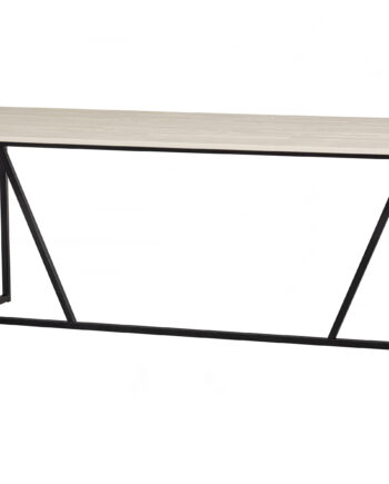 Woood Exclusive Silas Spisebord  Rektangulær Dust  Grå Sand  Børstet Asketræ Og Metal  220x90