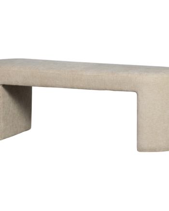 Woood Jacob Bænk  Oval Natur Chenille Stof  130x46