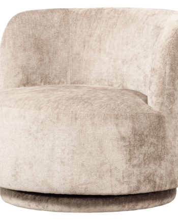 Woood Popular Drejestol Natur Chenille Stof