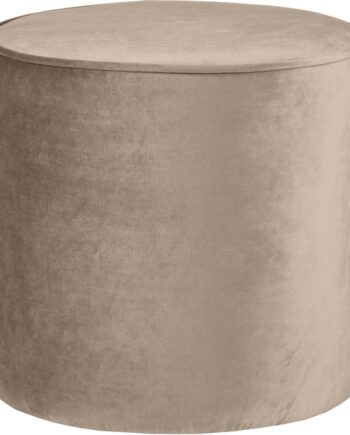 Woood Sara Puf Beige Jarra-fløjl ø46 Cm Tidløst Skulpturel Design