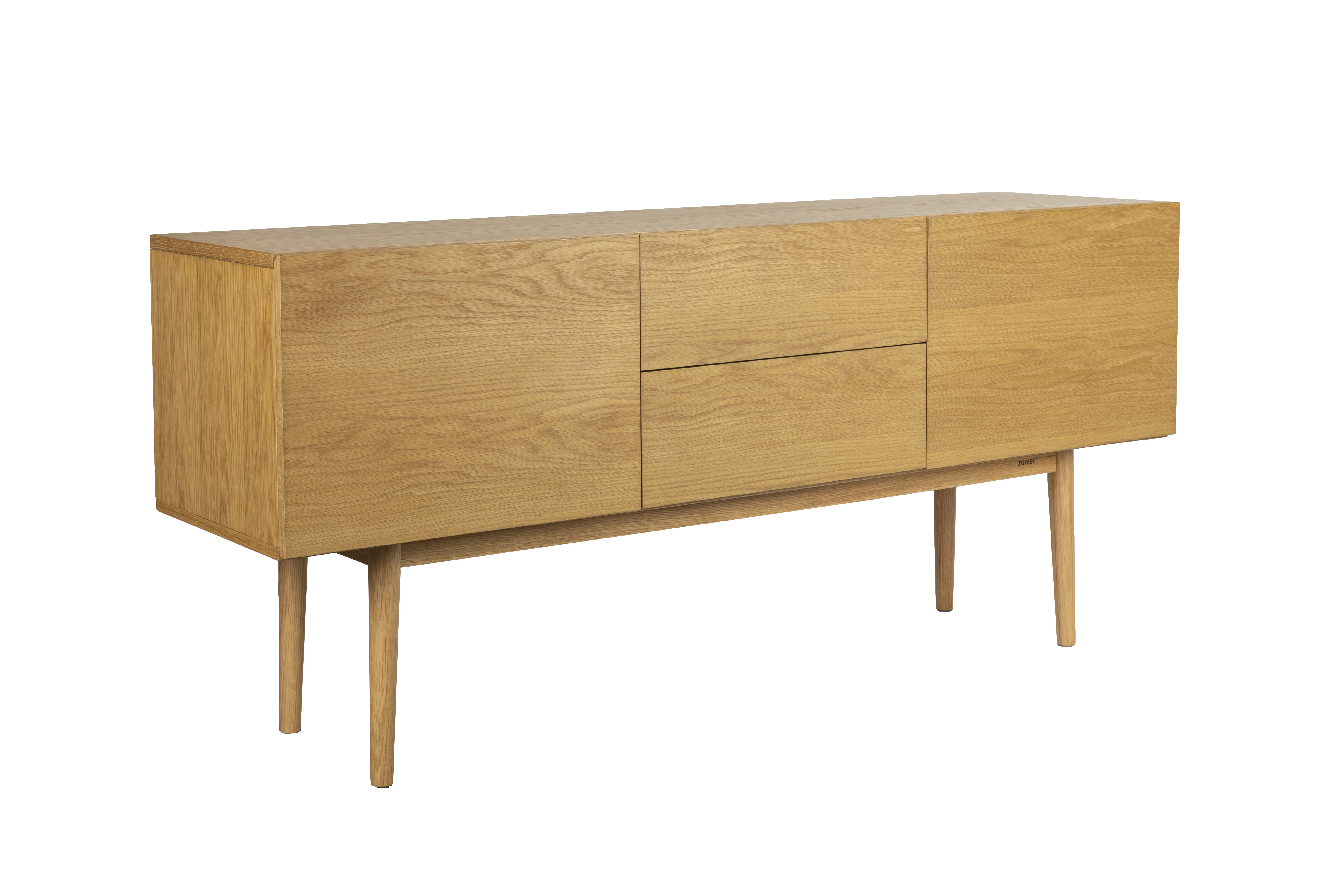 Zuiver High On Wood Skab  Høj       Låger    Hylder Og   Skuffer Beige Egetræ
